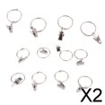 thumbnail image 1 of Ganchos para Anillos de Cortina con Clips BLESIY Plata 2 piezas, 1 of 8