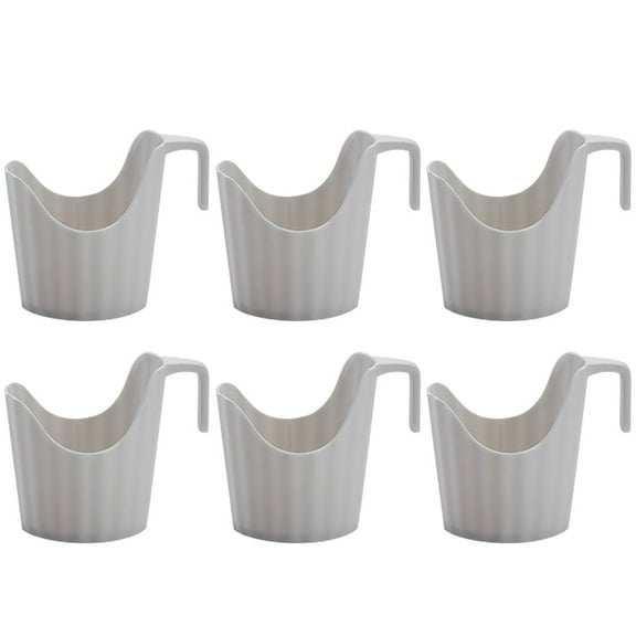HOLIDYOYO Anti-Scalding Paper Cup Holder 6-Pack Portable Disposable Coffee Cup Sleeves Plastic Mug Handle for Home Office Party
