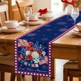 thumbnail image 5 of 250th Anniversary Table Runner 72 Inches, Independence Day Floral Navy Blue Bed Runner Dresser Scarves Tabletop for Indoor Outdoor Parties/Ceremony/Banquet, 13" x 72", 5 of 9