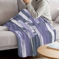 thumbnail image 3 of Purple Gray Blanket Soft Cozy Warm Throw Blanket for Couch, Plush Fuzzy Flannel Fleece Blankets for Sofa, Vintage Farmhouse Ombre Wooden Grain Bed Blankets Lightweight Gifts for Women, 40"x50", 3 of 9