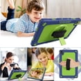 thumbnail image 6 of Mignova for TCL Tab Pro 5G Tablet Case for TCL TABMAX Tab Case Built in Kickstand Shoulder Hand Strap Shockproof Kids Friendly Case for Nokia T20/T21/Vastking KingPad M10 10.36 inch(Navy+Green), 6 of 6