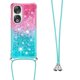 thumbnail image 3 of Funda para Honor 90 5G Brillantina Líquida Divertida Reluciente y con Cristales en Movimiento Cuerpo Cruzado con Cordón Ajustable, 3 of 5