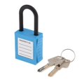 thumbnail image 2 of PL38-KD 38 mm PVC Curved Different Nylon Safety Lockout Padlock Blue, 2 of 9