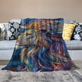 thumbnail image 2 of Orinice Celestial Lion Blanket, Lion Theme  Blanket Gifts for Women, Soft Warm Lightweight Lion Blankets for Living Room Home Sofa Travel Decor   50x60in, 2 of 6
