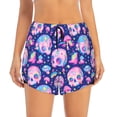 thumbnail image 2 of KLL colorful Skull mushroom rainbow Pattern Shorts Women,Athletic Shorts High Waisted Running Shorts Pocket Sporty Short Gym Elastic Workout Shorts-XX-Large, 2 of 7