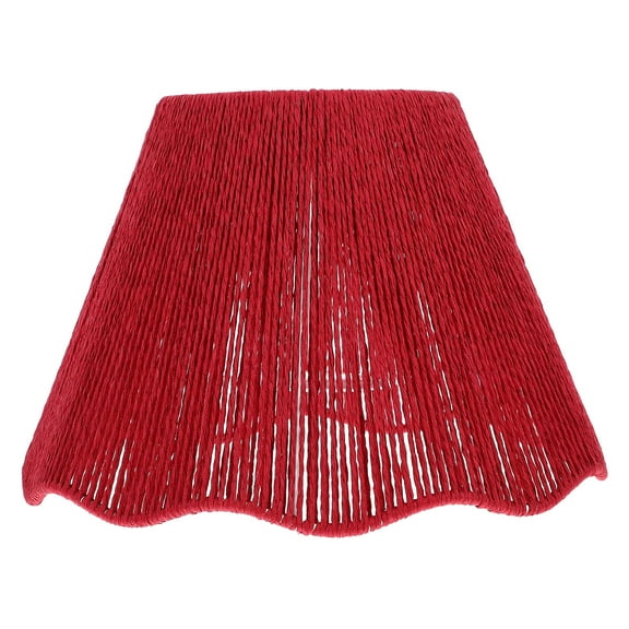 HOMEMAXS Table Lamp Shade Hanging Lampshade Scalloped Lampshades Work Red