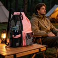 thumbnail image 2 of Drawstring Backpack, Mesh Separated Wet Pocket Beach Bag, Portable Waterproof Swim Gym Sack With Water Bottle Holders, 2 of 4