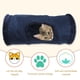 thumbnail image 4 of Los juguetes para gatos se pueden almacenar túneles plegables para gatos de gamuza, túneles para gatos de diferentes colores, azul marino, 4 of 5