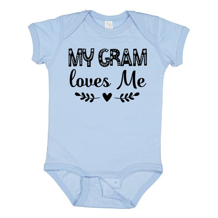 

Inktastic My Gram Loves Me Scandinavian Gift Baby Girl Bodysuit