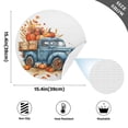 thumbnail image 2 of Ryvnso Autumn Truck with Pumpkins Round Plate Mats Dining Table Placemat Set of 4 for Holiday Decoration, 2 of 7
