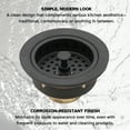 thumbnail image 5 of Westbrass 3-1/2" Post Style Kitchen Sink Basket Strainer, Oil Rubbed Bronze, 5 of 12