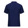 thumbnail image 5 of BSDJILFG Cotton Golf Shirts for Men Linen Breathable Button Up Short Sleeve Slim Fit Pullover Summer Tops, 5 of 6