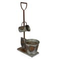 thumbnail image 4 of Alpine Corporation Gray Galvanized Shovel Pitcher Bucket Fountain, 4 of 5