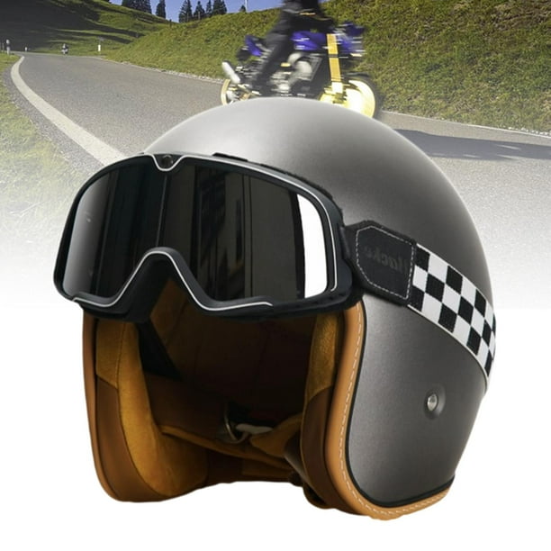 Casco de motocicleta de 3 4 pulgadas con medio casco para hombre y mujer casco de motocross para moto de cross resistente con hebilla de liberacion M Walmart en linea