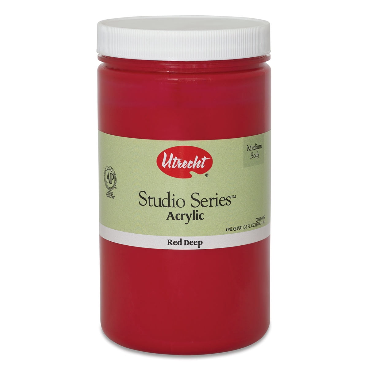 Utrecht Studio Series Acrylic Paint - Red Deep, Quart