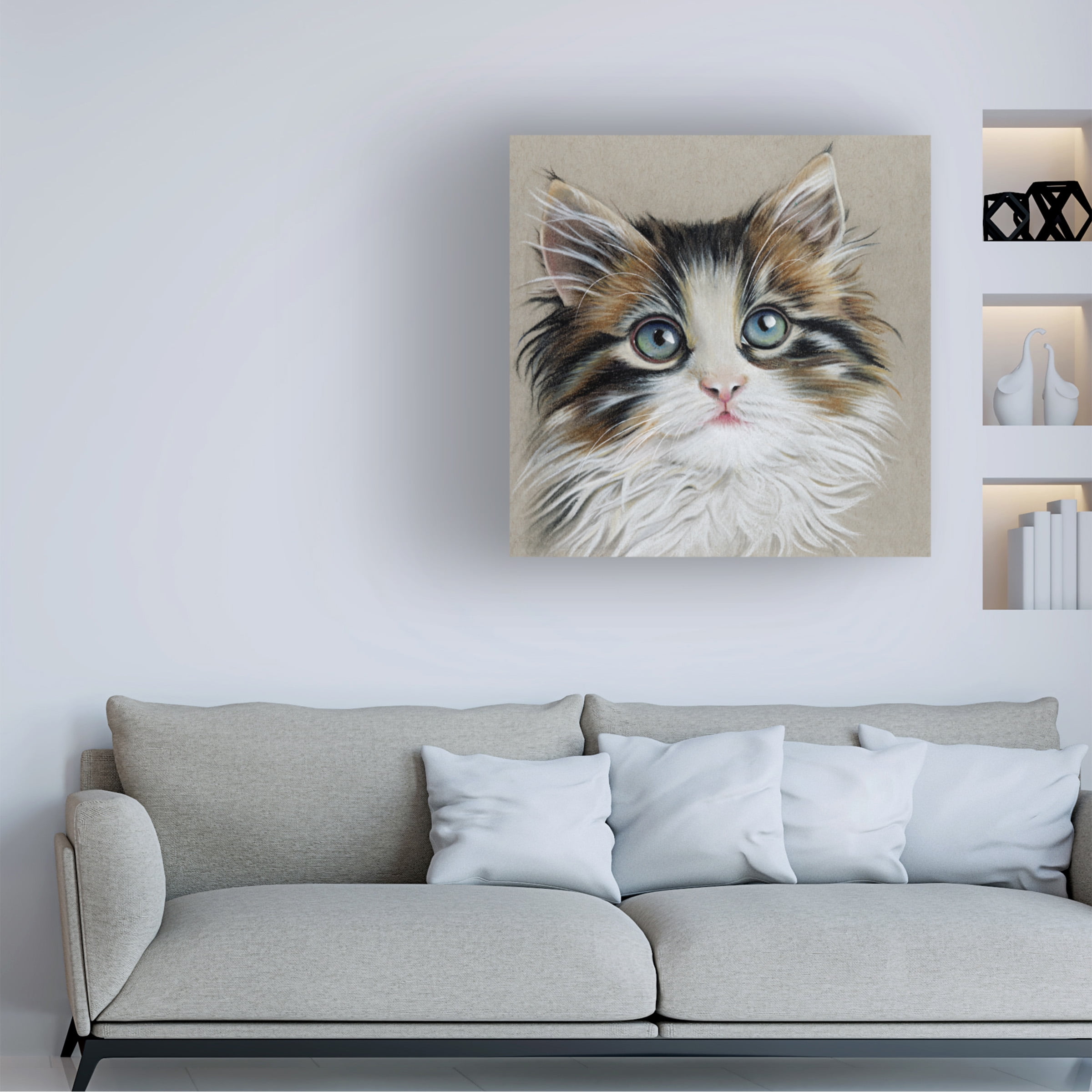 Lily Liama 'Kitten Portrait II' Canvas Art