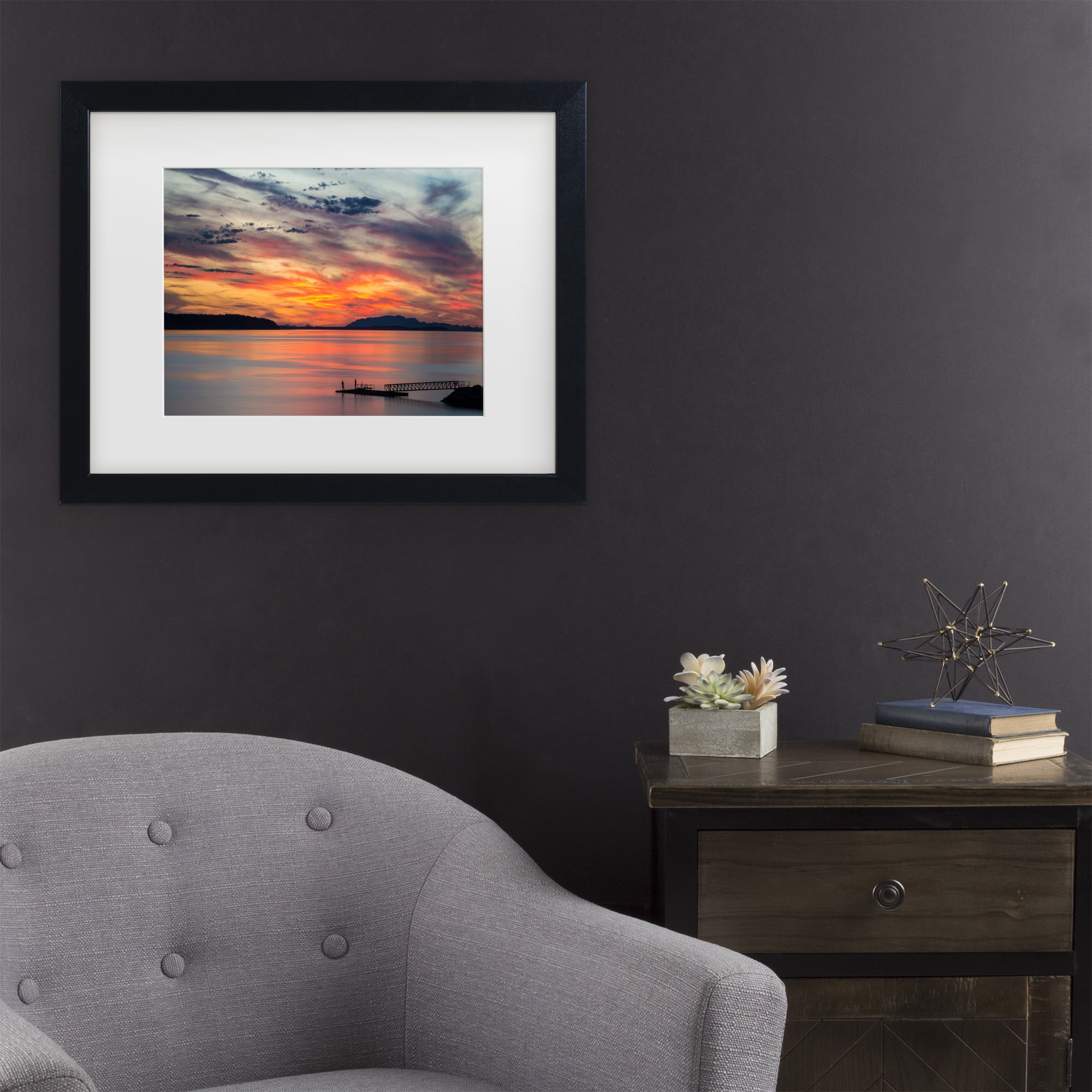 Trademark Fine Art 'Sunset Pier' Canvas Art by Pierre Leclerc