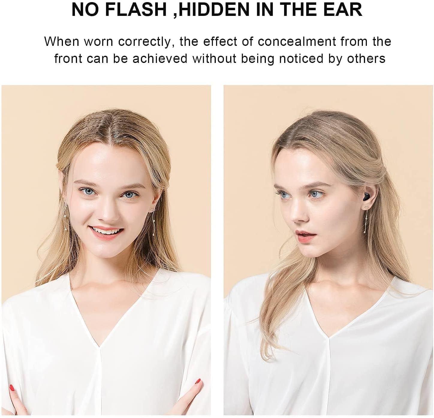 Smallest Invisible Earbuds Wireless Ear Buds Bluetooth in Ear Mini Discreet Small Tiny Earpiece Sleep Earbuds Hidden with Charging Case Headphones for Small Ears Work Sleeping Android