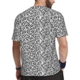 thumbnail image 2 of Wukai Weave Geometric Print Men's Short-Sleeved Mesh T-Shirt,Quick-Dry Short Sleeve Workout T-Shirt-5X-Large, 2 of 8