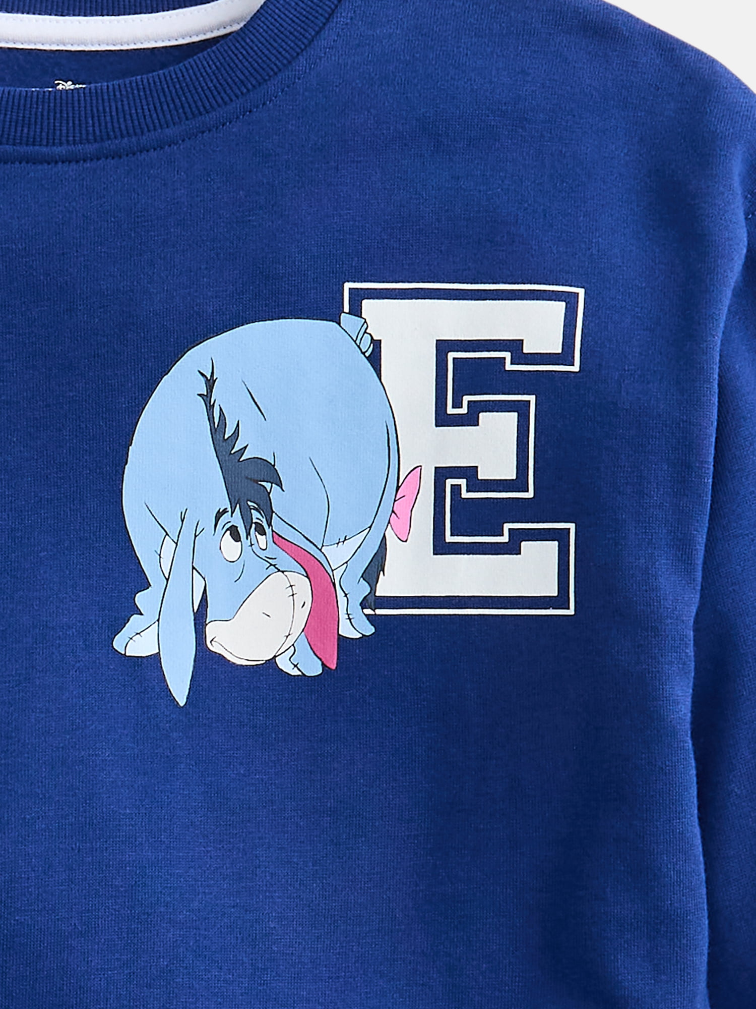 Winnie the Pooh Eeyore Girls’ Front Back Graphic Sweatshirt with Long Sleeves, Sizes 4-16