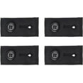 thumbnail image 1 of Extensor de cintura ajustable para pantalones, 4 unidades, de algodón negro, para cuello y botones ajustables, color negro, 1 of 6