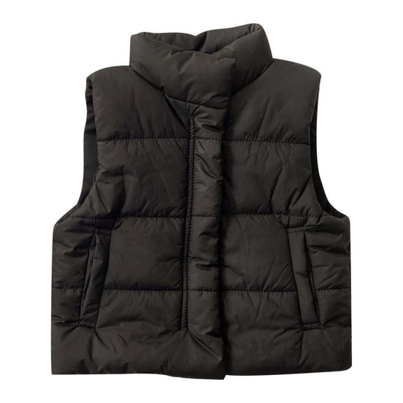 Landzoo Baby Girls Boys Puffer Vest, Lightweight Warm Vest High Neck Button Casual Fall Winter Clothes