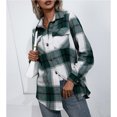 thumbnail image 2 of Chaqueta A Cuadros, Prendas De Vestir Exteriores De Manga Larga Suaves Y Amigables Con La Piel Cuello Vuelto De Poliéster Para El Trabajo De La Vida Diaria ANGGREK Otros, 2 of 7