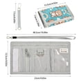 thumbnail image 3 of JIALIOU Nylon Trifold Card Wallet with ID Window Zipper Pocket for Men Women Teen Bear with Hat and Rainbow, 3 of 7