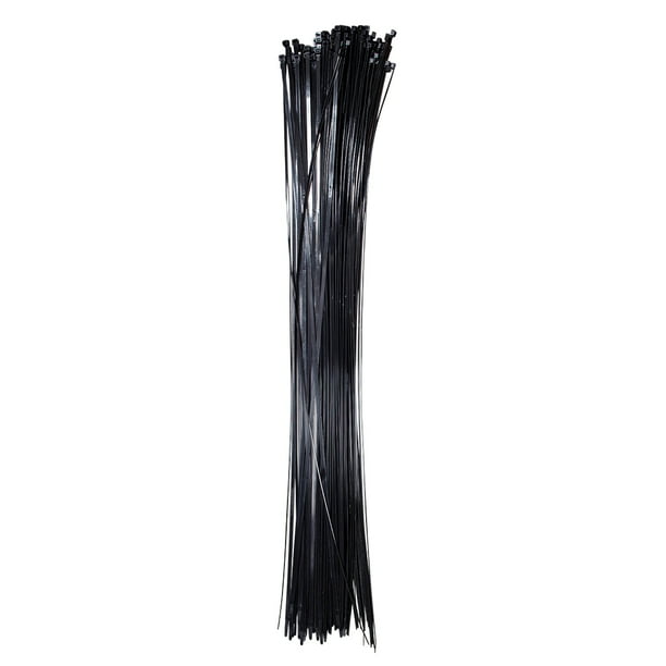 100 Pc Bag Black Nylon 48" Cable Zip Ties Self Locking Head UV Heat Resistant Outdoor Indoor for