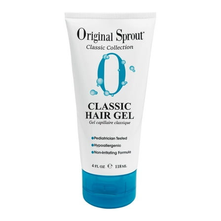 Original Sprout Classic Hair Gel, 100% Vegan, Medium Hold, Sensitive Skin, All Hair Types, 4oz Tube