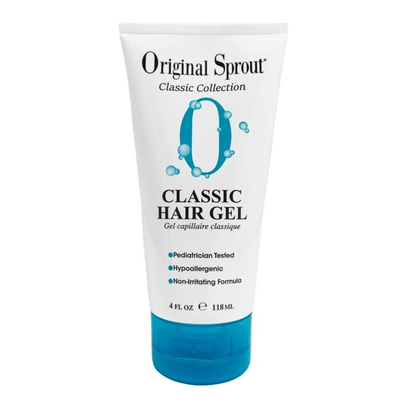 Original Sprout Classic Hair Gel, 100% Vegan, Medium Hold, Sensitive Skin, All Hair Types, 4oz Tube