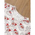 thumbnail image 4 of Faithtur Barboteuse Bébé Automne Noël, Imprimé Père Noël Manches Longues Col Rond Combinaison Invisible avec Fermeture Éclair + Bandeau Nœud, 4 of 9