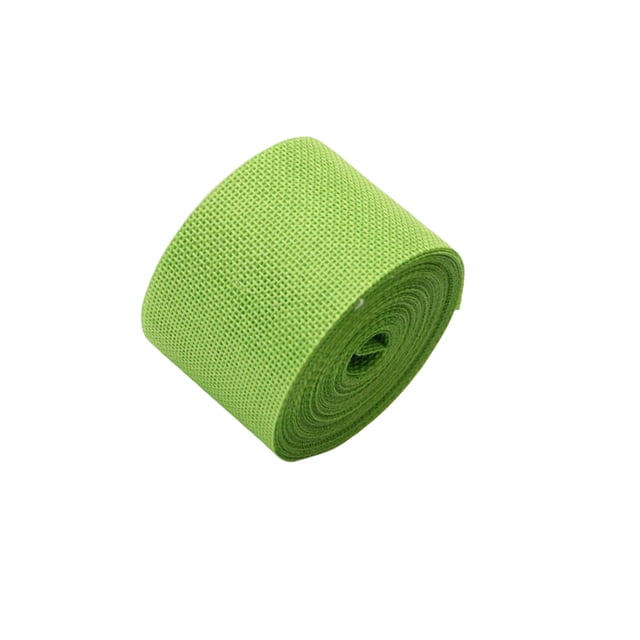 Matsuzay Cinta de arpillera de 5CM, manualidades DIY de lino, varios colores, rollo de tejido ecológico ligero, decoraciones de fiesta cosidas ajustadas Kits de decoración para fiestas Verde