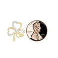 thumbnail image 5 of 14k Yellow Gold, Good Luck Four Leaf Clover Pendant Charm Created CZ 16mm with 20" Dainty Neck Chain, 5 of 7