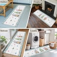 thumbnail image 5 of 2'x6' Rug Runners for Hallways Kitchen, Easter Non Slip Entryway Beside Floor Carpet Runner, Farmhouse Gnomes Flowers Rabbit Eggs Check Wooden Laundry Room Bedroom Throw Rugs Mat for Family Pet, 5 of 8