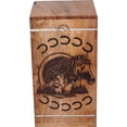thumbnail image 2 of Handcrafted Wooden Urns for Human Ashes Adult Large - Rising Sun Cremation Urn for Ashes -Burial Urn for Columbarium - Funeral Urn Box (250 LB - Hardwood, Horse-2), 2 of 3