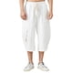 thumbnail image 1 of Pantalones casuales de lino para hombre para verano: pantalones cortos de algodón bordados, corte holgado, ligeros para uso diario/al aire libre, tallas M-XXXXL., 1 of 8