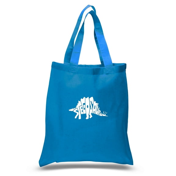 LA Pop Art Small Word Art Tote Bag - STEGOSAURUS
