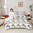 thumbnail image 4 of jejeloiu Rustic Flower Floral Full Size Comforter Sets,Brown Retro Striped Bedding Sets For Men Women Reversible 3 Pieces, 4 of 8