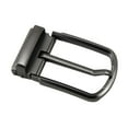 thumbnail image 5 of Milageto Reversible Belt Buckle Alloy Rectangle Pin Buckle for Fathers Day Dress Belt gray and black, 5 of 8
