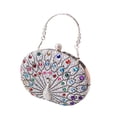 thumbnail image 4 of Bolsos de noche de bolsos de patrón de para mujeres para mujeres para participación de viajes Prom Plata, 4 of 9