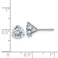 thumbnail image 3 of 14K White Gold Earring Moissanite Women'S Round 7 mm, 3 of 3