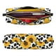 thumbnail image 2 of Disketp Cow Print Sunflower Estuche de Lápices de Cuero con Cierre, Estuche Compacto para Papelería, Bolígrafos y Accesorios Pequeños, 2 of 7