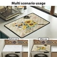 thumbnail image 7 of ZIATUBLES Dust Cover Pad for Washer Dryer Water Resistant Washing Machine Top Protector Mat for Laundry Room Home Multi Use Home Decor Accessories, 24 x 19.7 Inch, Sunflower Butterfly Postcard, 7 of 7