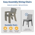 thumbnail image 2 of Patio Dining Chair, Aluminum Outdoor Dining Chairs with Removable Soft Cushion, Metal Outdoor Patio Furniture Seating for Porch, Balcony, Deck, Backyard, Khaki, 2 of 8