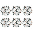 thumbnail image 2 of Pofeuu Cool Chicken Print Leather Coasters Set of 6, Round Cups Mugs Mat Pad for Home Kitchen Heat Resistant Drink Coasters,Hexagon, 2 of 7