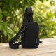 thumbnail image 1 of Pequeña riñonera/mochila para el día a día, ideal para hacer ejercicio, senderismo, viajes y actividades al libre. Negro, 1 of 8