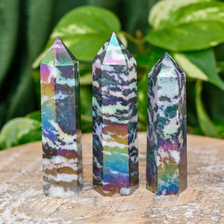Black Zebra Aura Crystal Tower