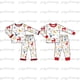 thumbnail image 3 of Conjunto de pijama navideño para niños y niñas, pantalones de manga larga con estampado de árbol de Navidad, 2 piezas, 3 of 3