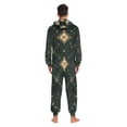 thumbnail image 6 of Lattice Hearts Adult Onesie Pajamas Slim Fit Christmas One Piece Suit Pjs for Women and Men Hooded Zipper, 6 of 7